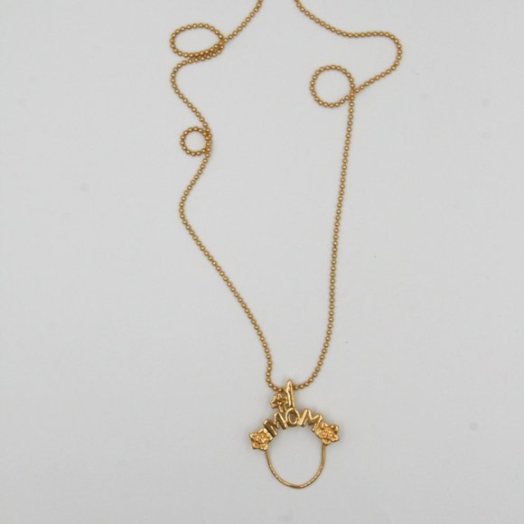 Gold Costume Jewelry #1 MOM - Picture 2 of 3